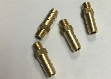 H59 Brass M7X1.0mm Connector กระบวนการกลึง CNC โดยไม่ต้องรักษาพื้นผิว