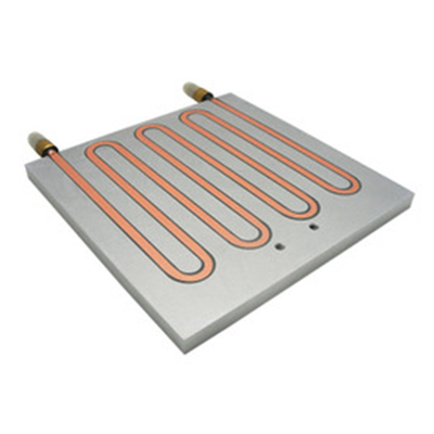 450W Stamped Cold Plate Heat Sink With Copper Tubes For CPU Water Cooling